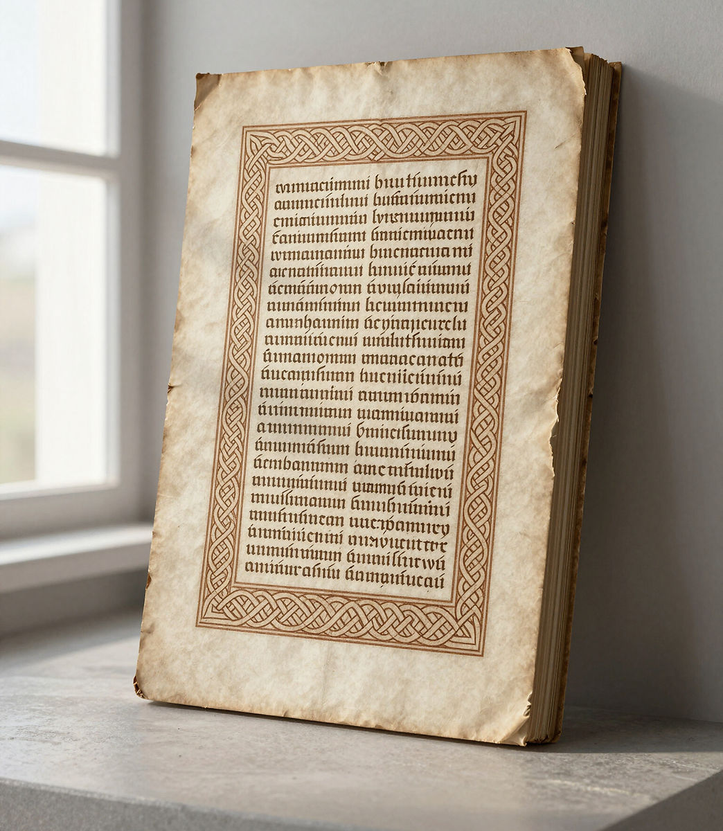 Open Scripture displayed in a softly lit room